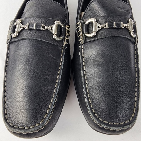 Geox Respira Leather Horse Bit Driving Loafers Shoes EU 43/ US 10 -No Creasing - Picture 3 of 13